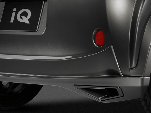 Over-sized Scion iQ exhaust tip